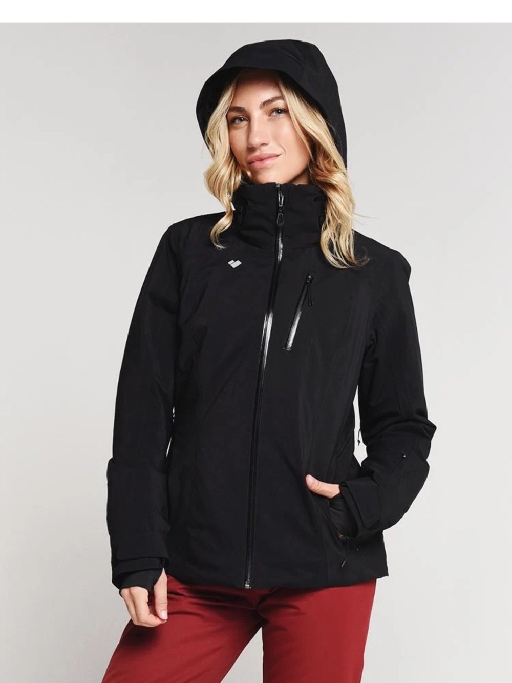 Obermeyer Women's Black Hooded Ski Jacket